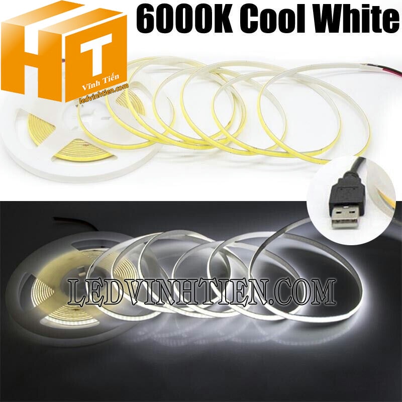 Dây đèn led COB 5m 6000K