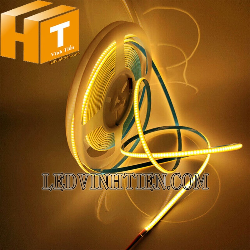 Đèn led dây COB 5V ánh sáng vàng nắng