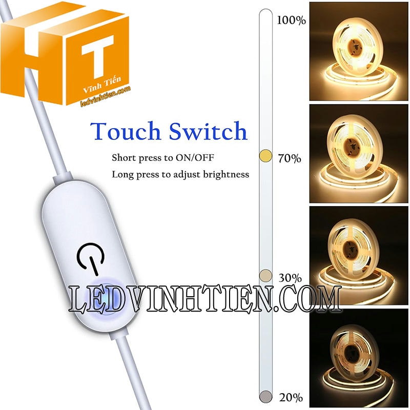 Đèn led dây dán COB dùng điện 5V