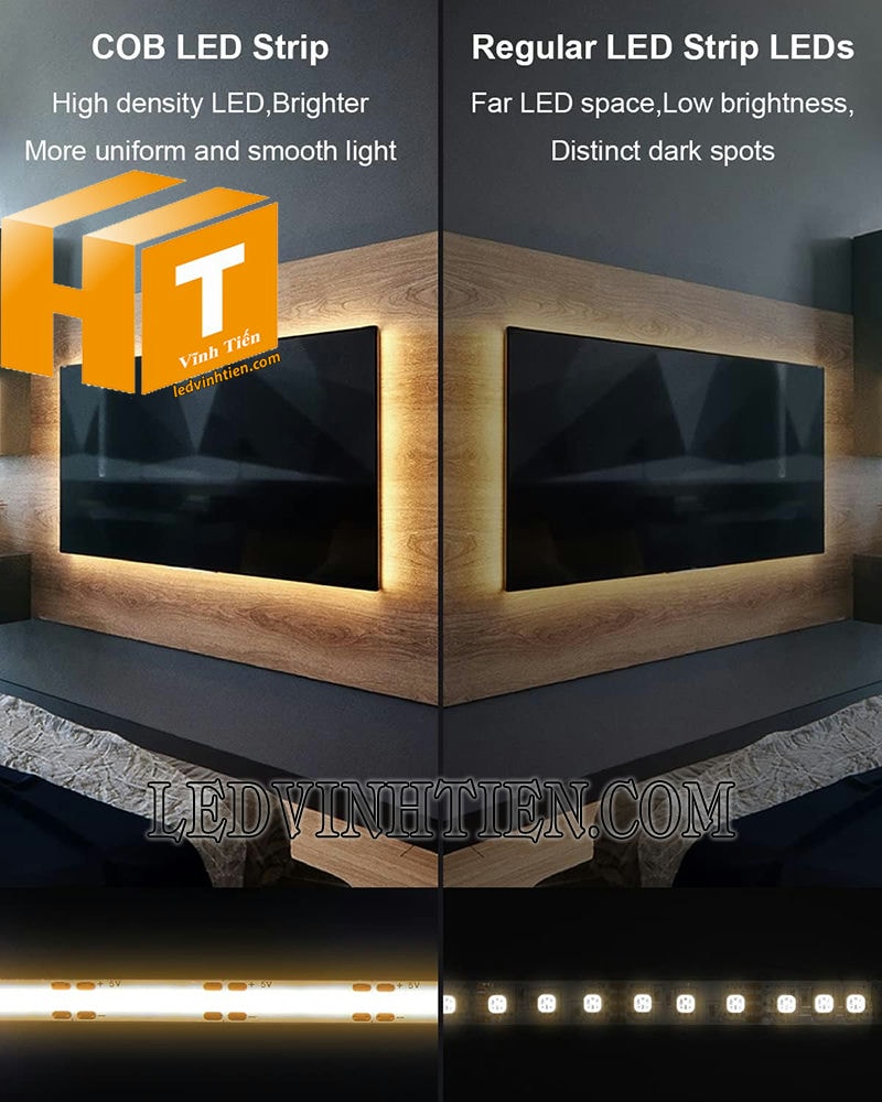 Led dây dán ánh sáng vàng giá rẻ