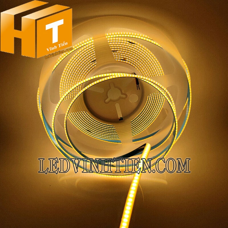 Led dây dán COB 5V ánh sáng vàng