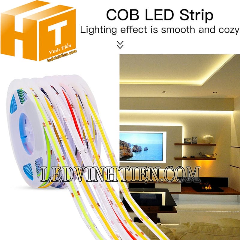 Đèn led dây 5V COB cuộn 2m