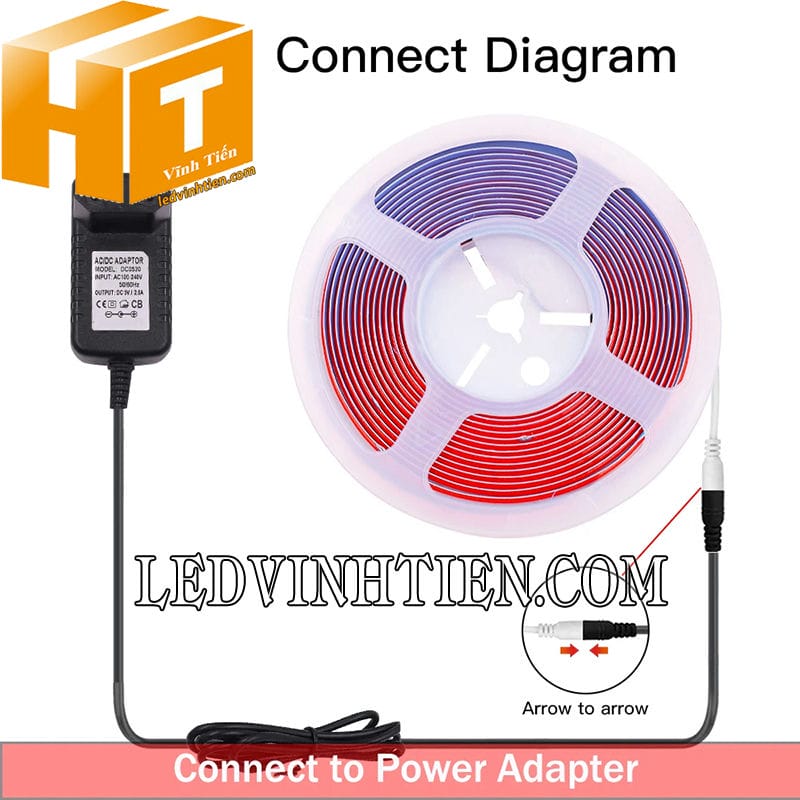 Đèn led dây COB dùng với adapter