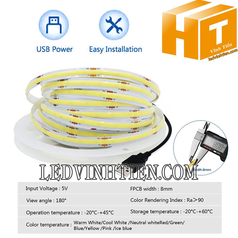 Led dây dán COB 5V