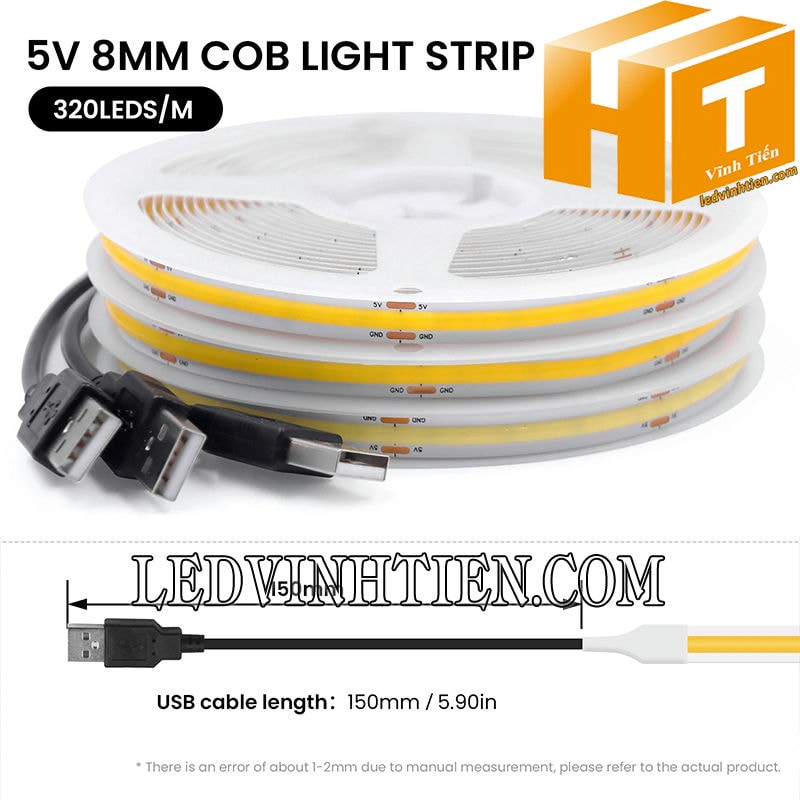 Led dây dán 5V COB giá rẻ