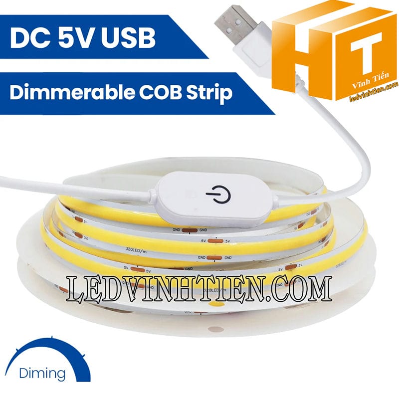 Led dây COB dùng điện 5V