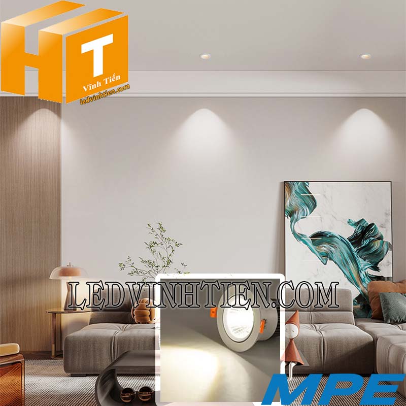 Đèn led Downlight chống thấm chính hãng MPE, loại tốt, giá rẻ