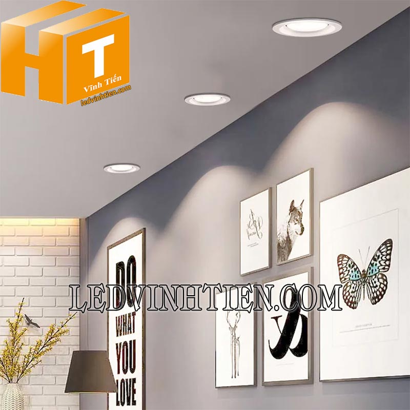 Đèn led downlight DLT 7W dùng chiếu sáng quán cà phê, nhà hàng, khách sạn