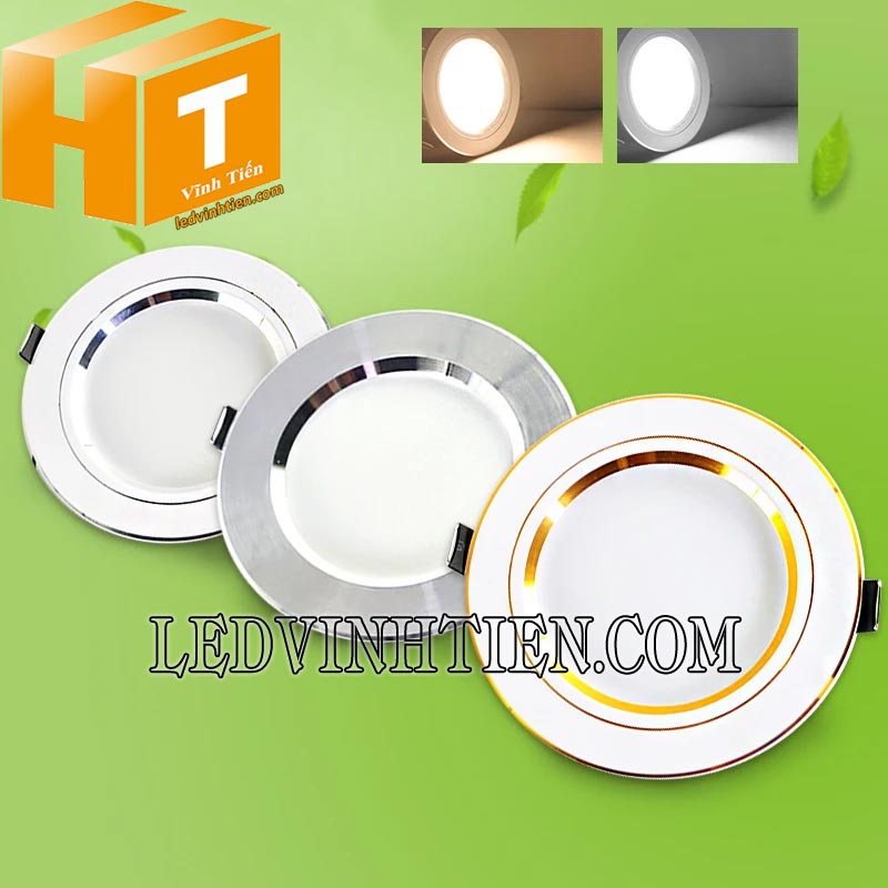 Đèn led downlight 3 màu DLB 12W loại tốt, giá rẻ