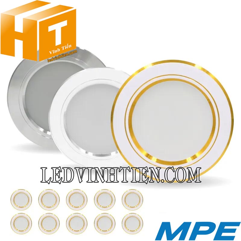 Đèn led downlight DLB 9W ánh sáng trắng, vàng, trung tính