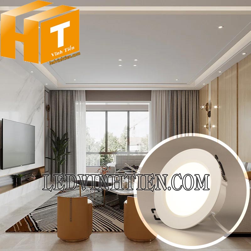 Đèn led downlight DLE 18W giá rẻ dùng chiếu sáng phòng khách