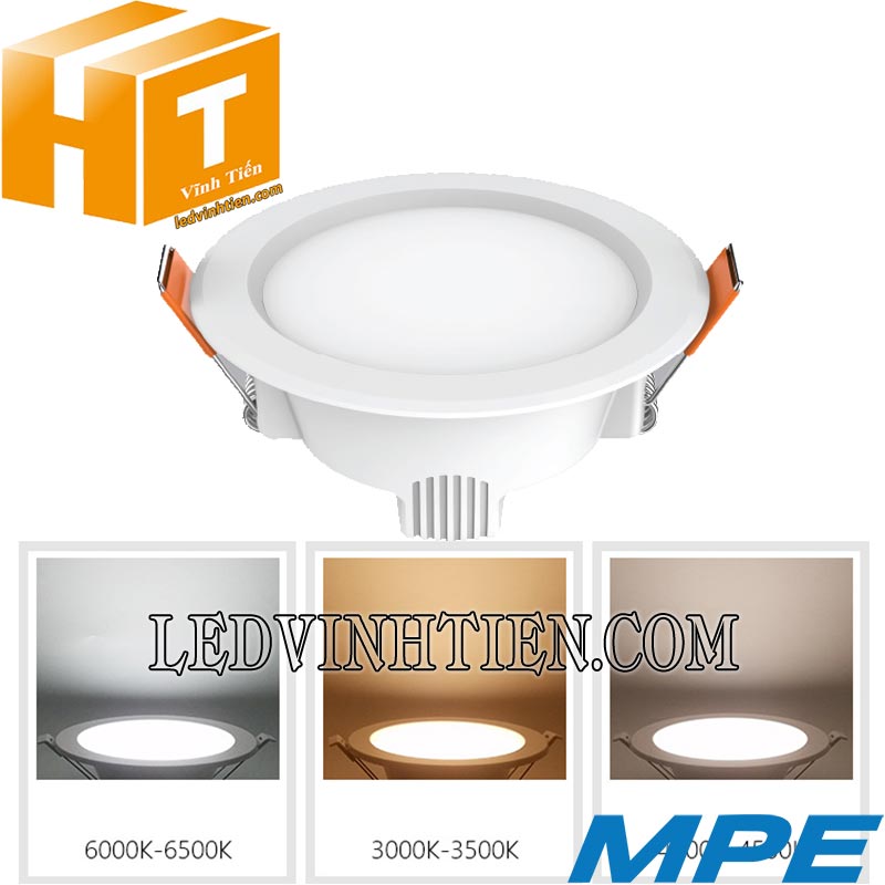 Đèn downlight tích hợp 3 trong 1 nghĩa là 3 màu ánh sáng trong 1 đèn