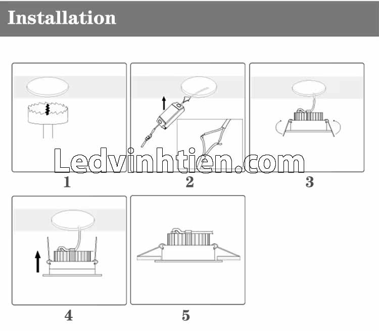 Cách lắp đèn đèn led downlight âm trần đúng và an toàn