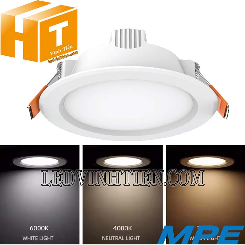 Đèn downlight tích hợp 3 trong 1 nghĩa là 3 màu ánh sáng trong 1 đèn