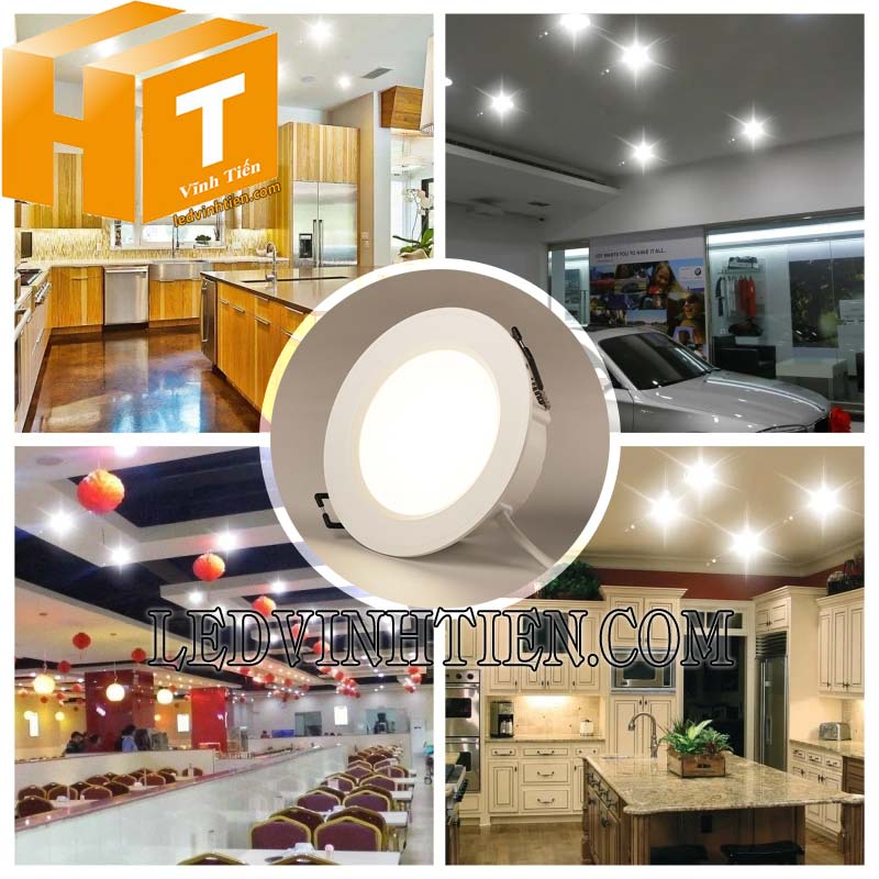 Đèn led downlight DLE 9W giá rẻ dùng chiếu sáng siêu thị, nhà phố, văn phòng