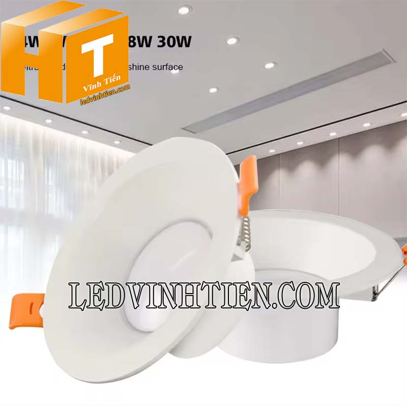 Đèn led downlight âm trần DLF 12W dùng chiếu sáng nhà ở, nội thất