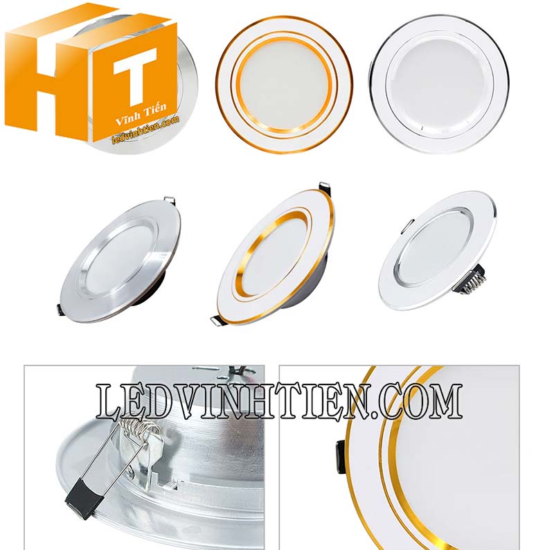 Đèn led downlight 3 màu DLV 12w