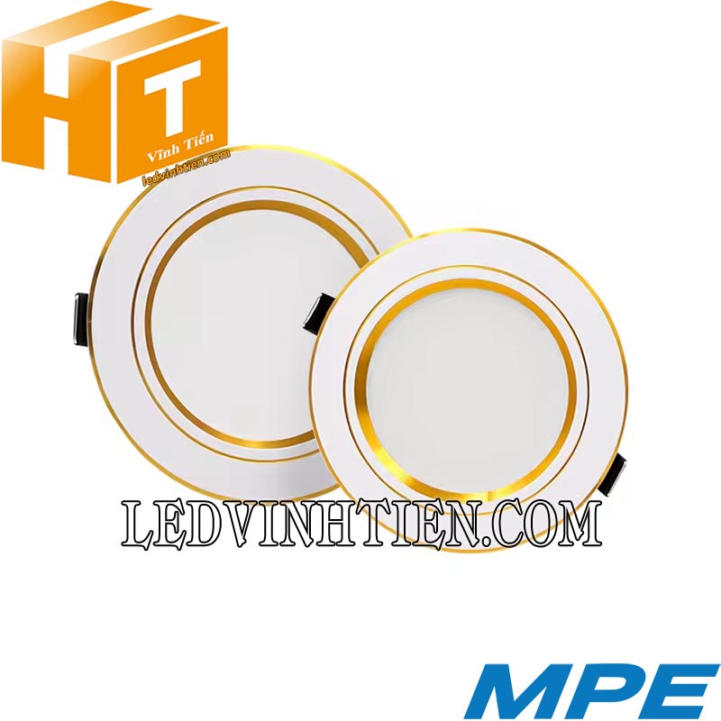 Đèn led downlight 3 màu DLV 9W Ø105