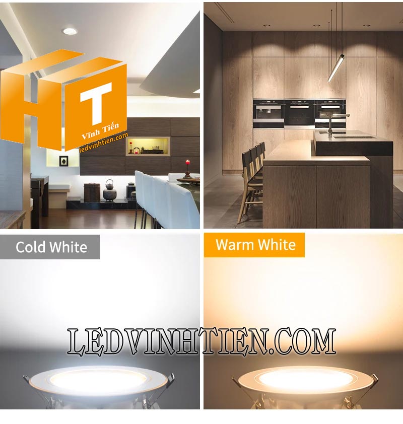 Đèn led downlight DLV 5W dùng chiếu sáng phòng bếp, phòng khách