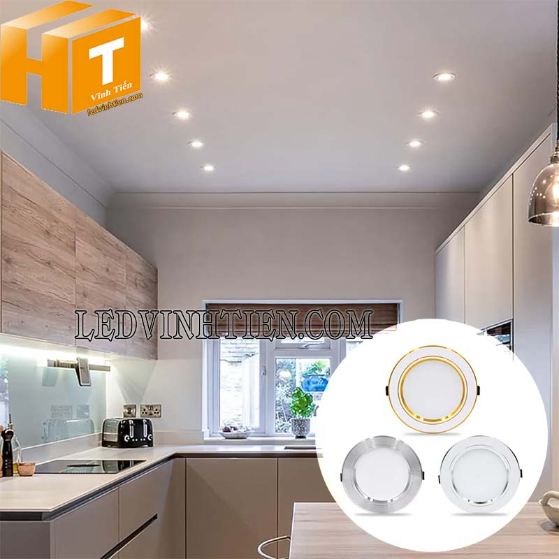 Đèn led downlight DLV 7W dùng chiếu sáng nhà bếp, phòng khách
