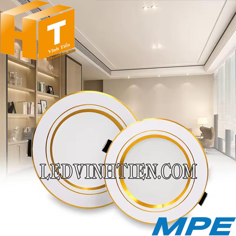 Đèn led downlight DLV 9W dùng chiếu sáng văn phòng, biệt thự