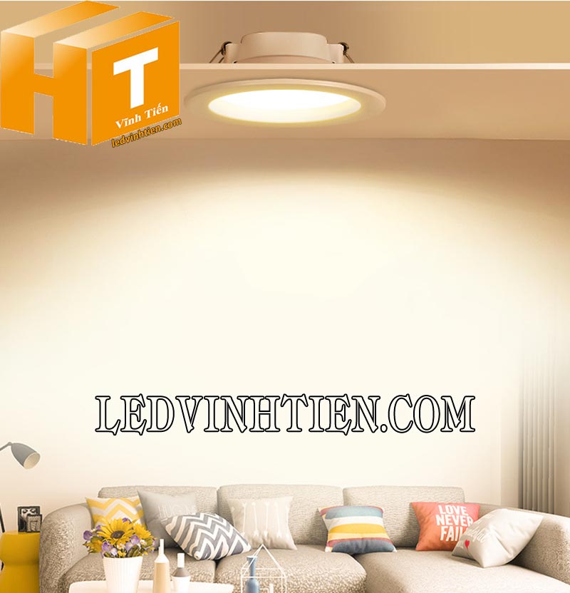 Góc chiếu và Test đèn led downlight âm trần DLC thành công