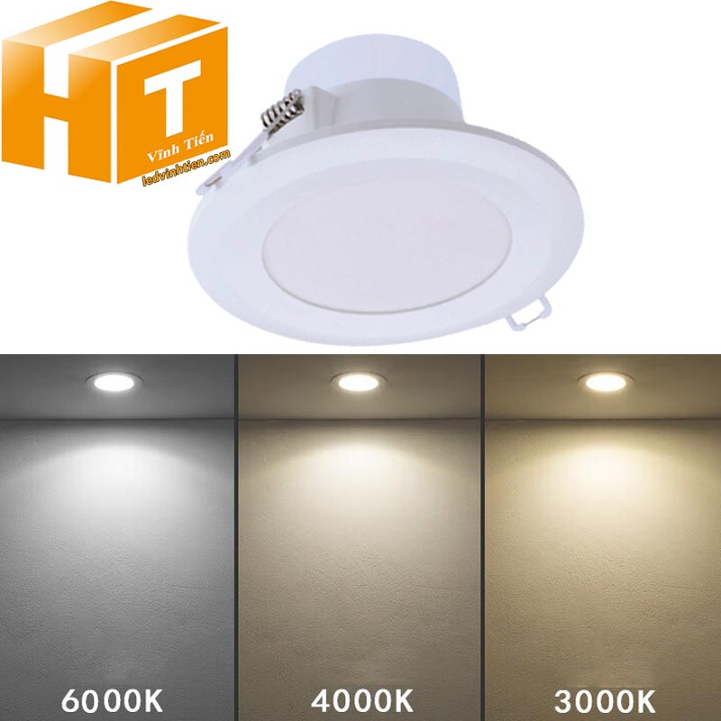 Đèn led downlight 3 màu DLC 9W MPE