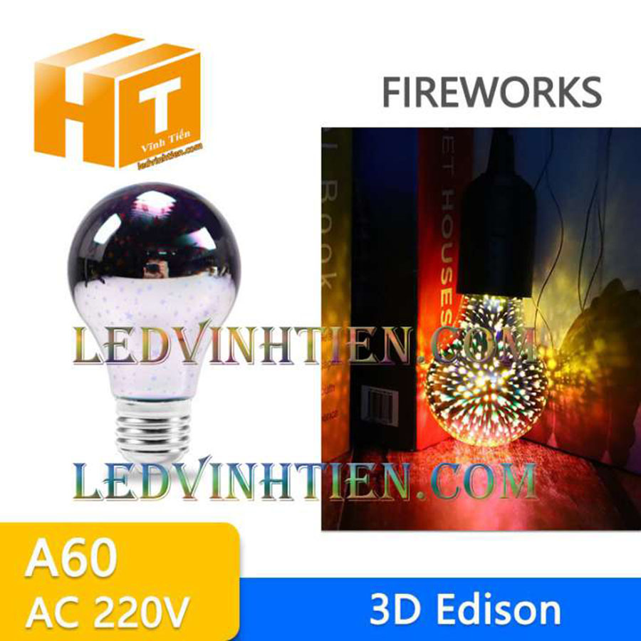 đèn led pháo hoa 3d a60