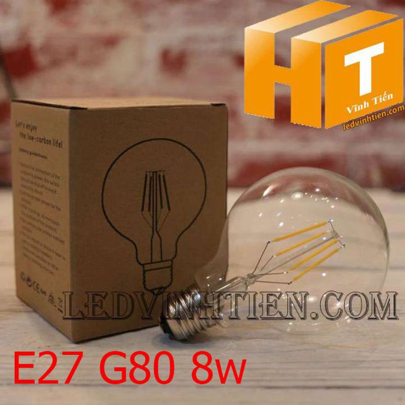 Đèn led edison g80 8w siêu sáng giá rẻ