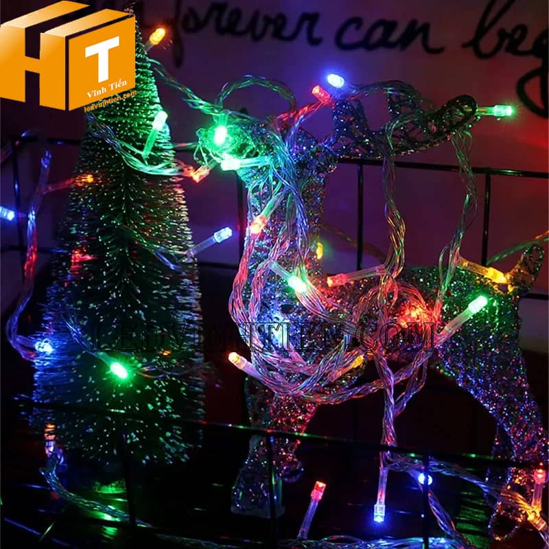 Đèn led trang trí cây thông noel sợi 100m, đủ màu