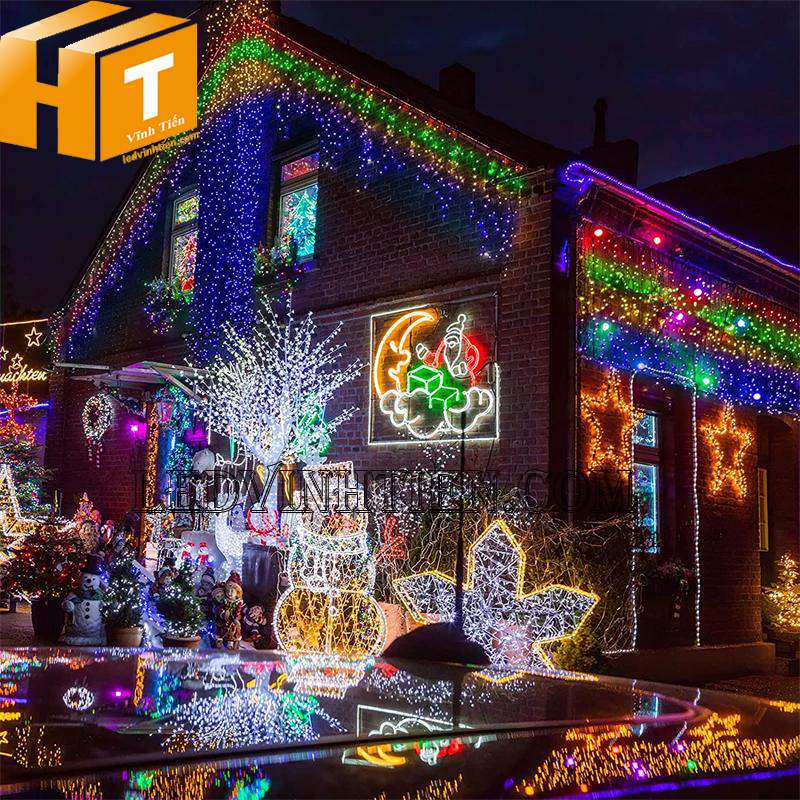 Đèn led trang trí giáng sinh đủ màu, cuộn 100m
