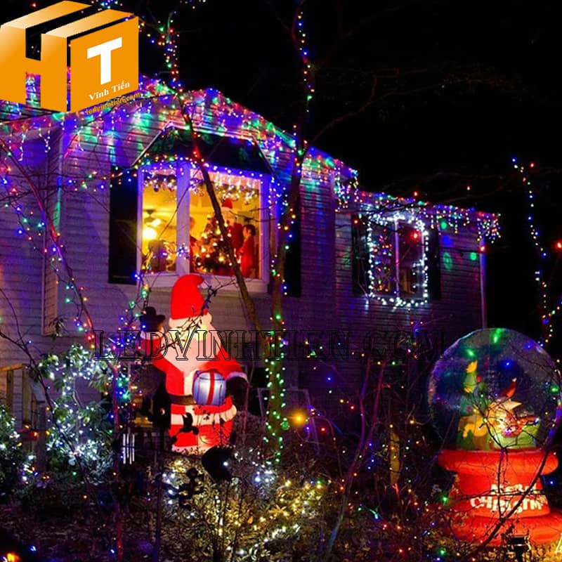 Đèn trang trí giáng sinh, cuộn dài 100m, đủ màu