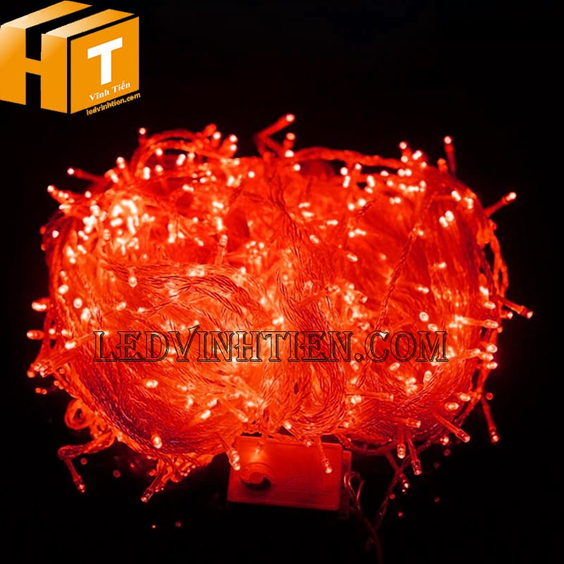 Đèn led dây trang trí noel màu đỏ, 100m màu đỏ
