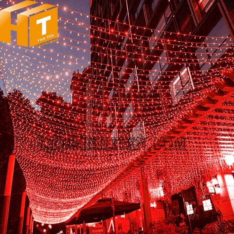 Đèn led trang trí giáng sinh ánh sáng đỏ, cuộn 100m