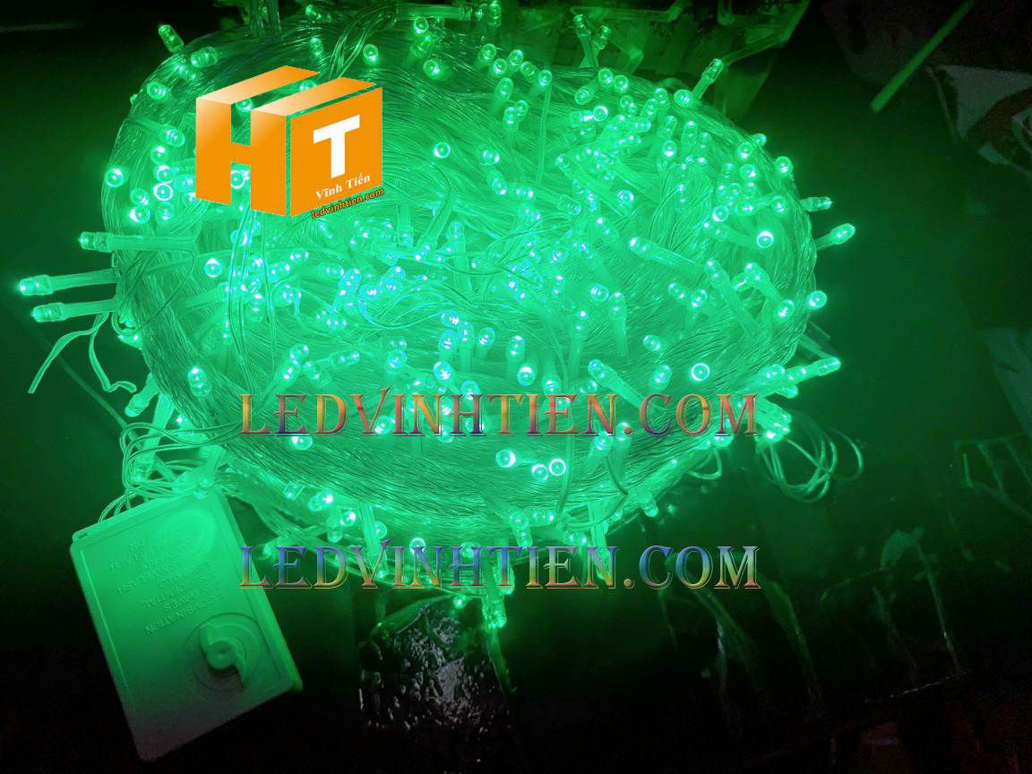Đèn led dây trang trí noel màu xanh lá, cuộn 100m
