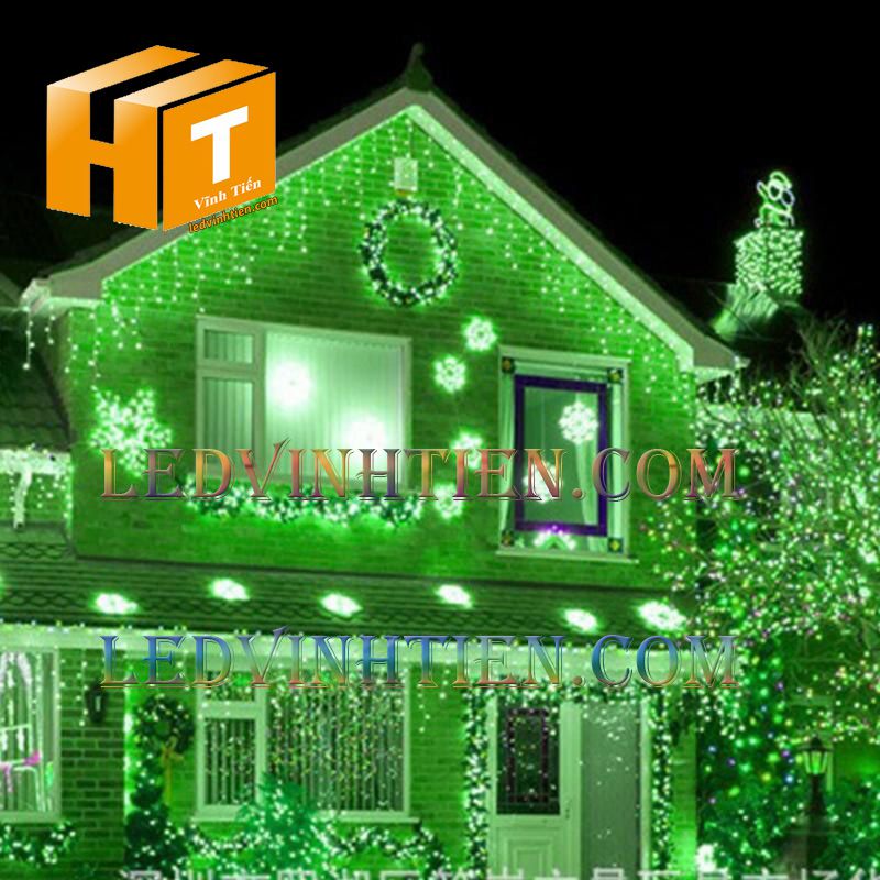 Đèn led trang trí giáng sinh màu xanh lá, cuộn 100m