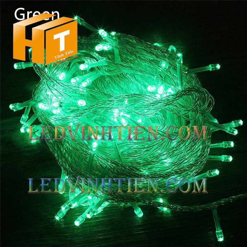 Đèn led trang trí noel xanh lá siêu sáng 100m