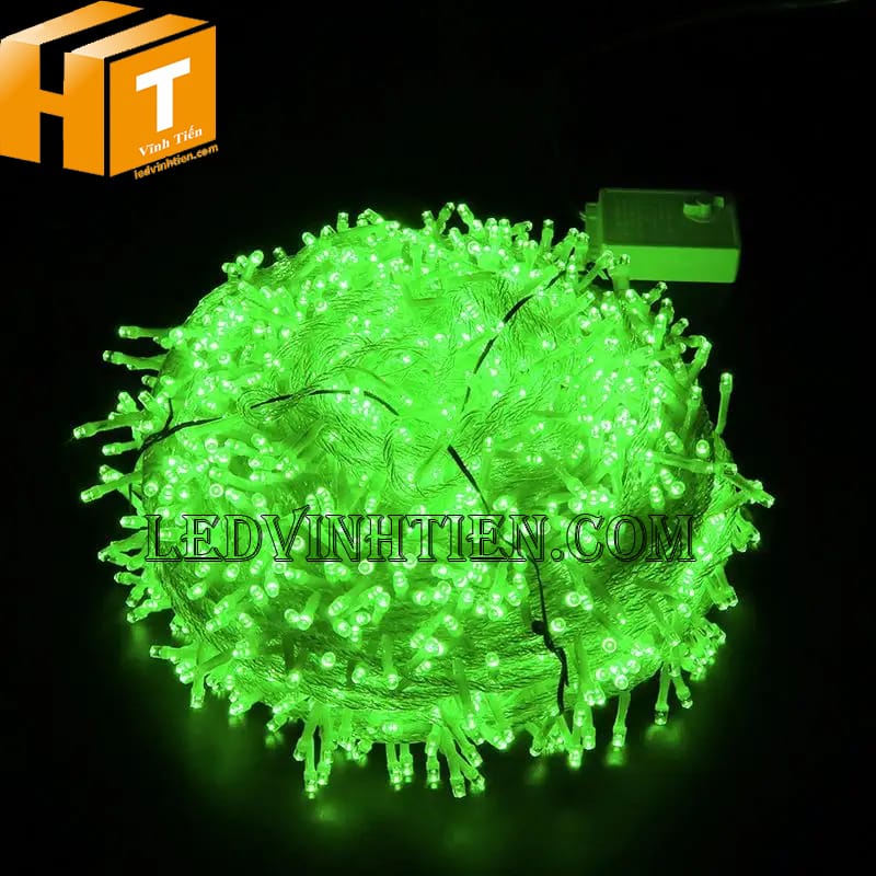 Dây đèn led chớp màu xanh lá, sợi 100m