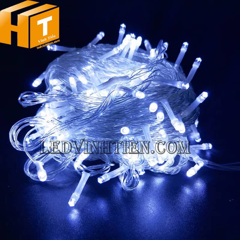 Đèn led dây trang trí noel màu trắng, dài 10m