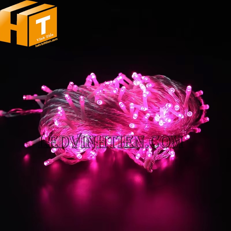 Dây đèn led trang trí noel màu hồng