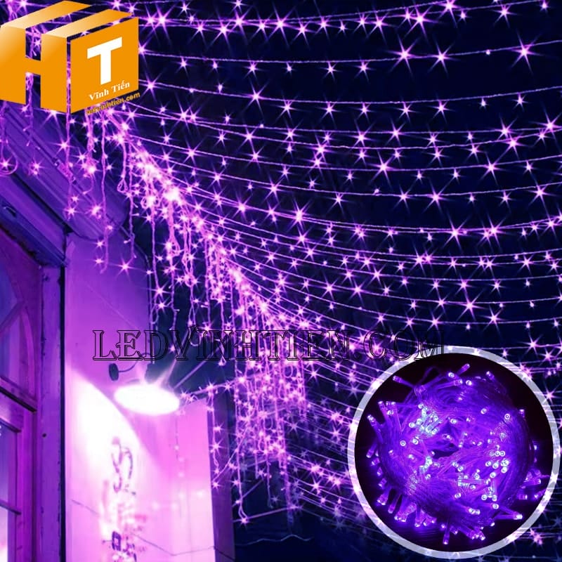 Đèn led dây trang trí noel 10m màu tím