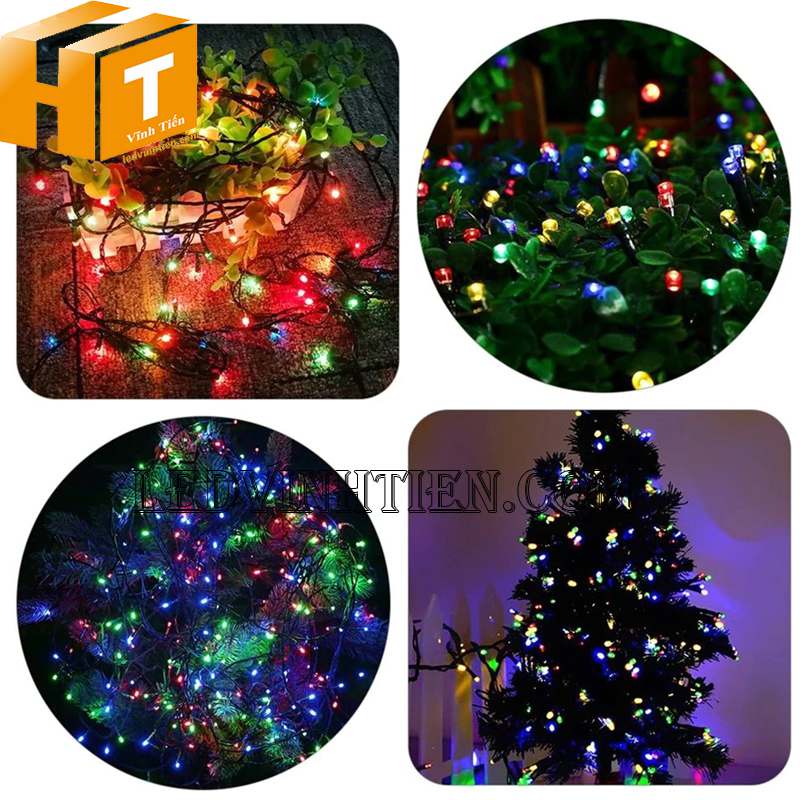 Đèn led dây trang trí noel chống nước, giá rẻ, cuộn 50m