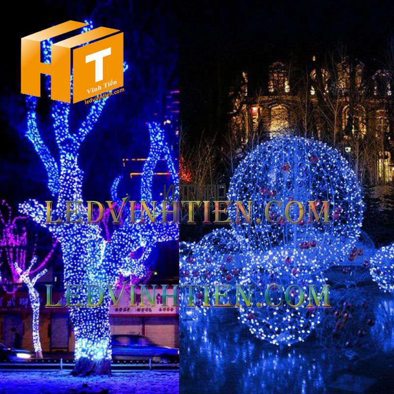 Đèn led trang trí noel màu xanh  dương siêu sáng