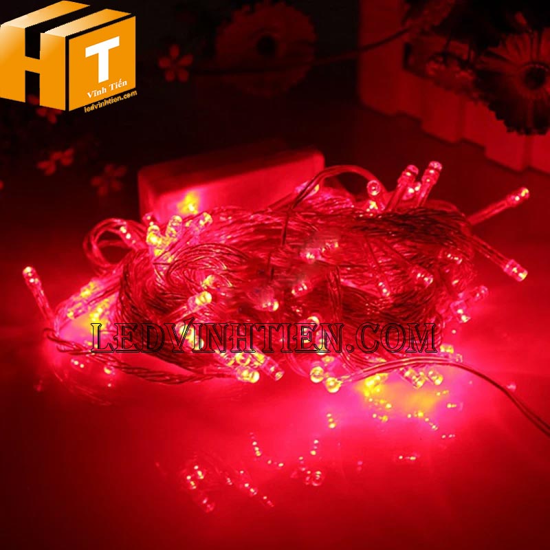 Đèn led dây trang trí noel không chớp màu đỏ, 7m