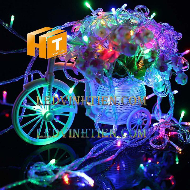 Dây đèn led trang trí noel, không chớp, sợi 7m