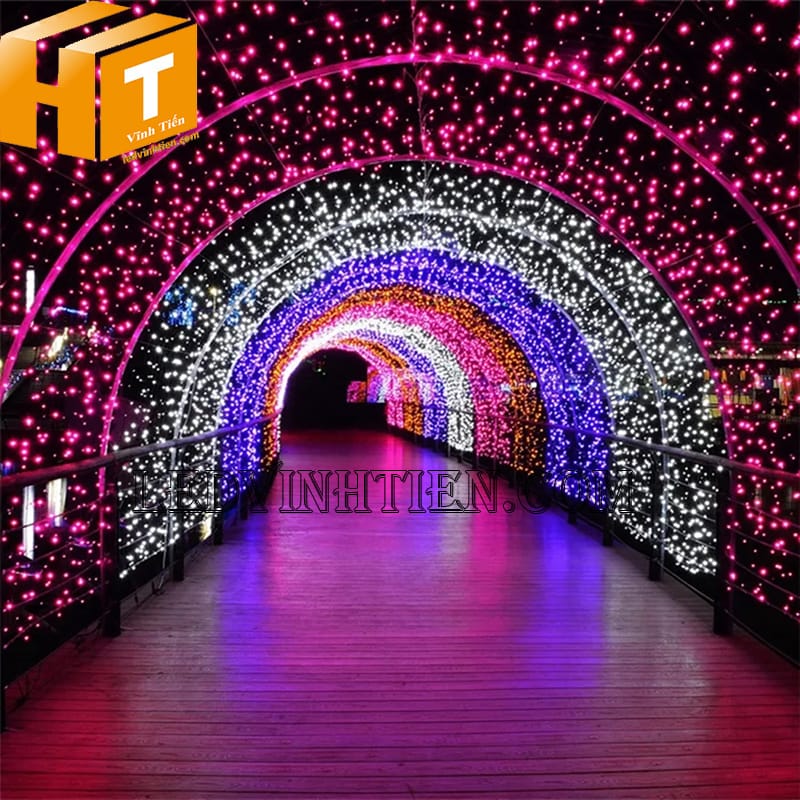 Đèn led không chớp 7m màu hồng, không chớp