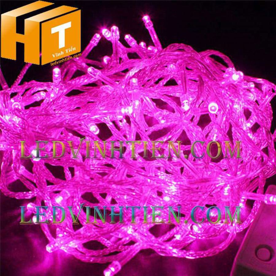 Đèn led trang trí giáng sinh, màu hồng, không chớp