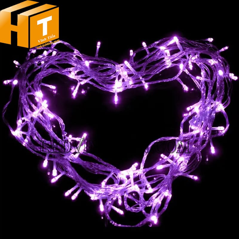 Đèn led dây trang trí noel màu tím, 7m