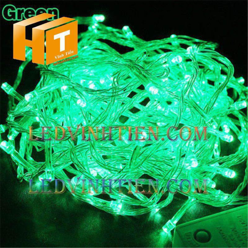 Đèn led trang trí giáng sinh, không chớp, 7m, màu xanh lá