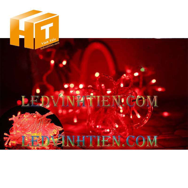 Đèn led trang trí giáng sinh, 8m, màu đỏ